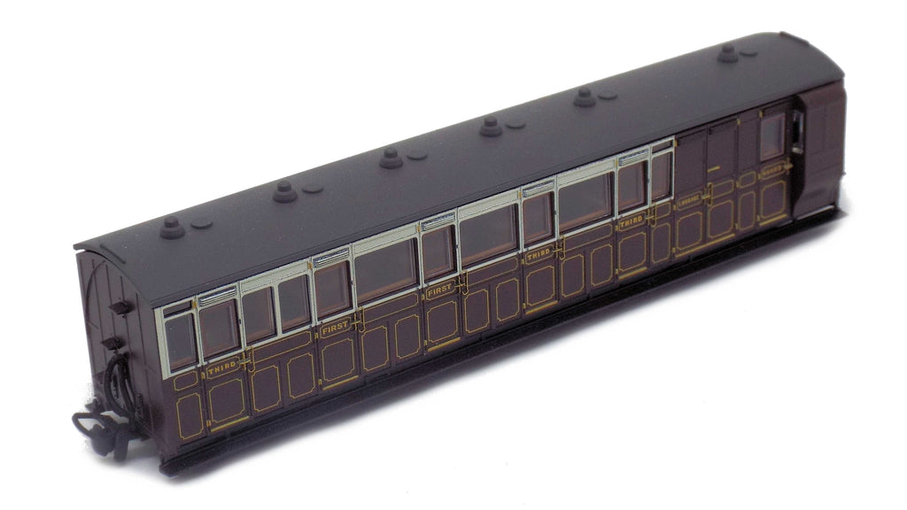 Brake-End Bogie Carriage - Brown and Cream